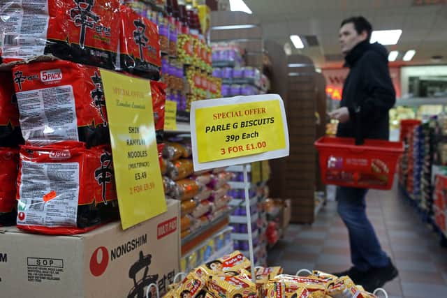 Food inflation rates have reduced month-on-month, with experts hoping that the rate could drop to the single figures by the end of  the year. (Credit: AFP via Getty Images)