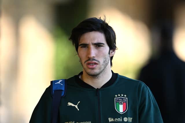 Sandro Tonali has been capped 14 times for Italy. (Getty Images)