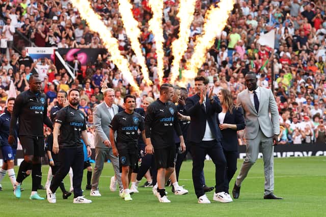Stormzy managed England in this year's Soccer Aid. (Getty Images)