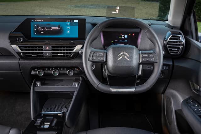 The e-C4 X's interior is unimaginative but comfortable (Photo: Citroen)