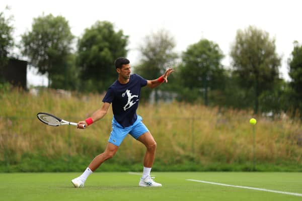 Novak Djokovic ahead of the 2023 Wimbledon tournament