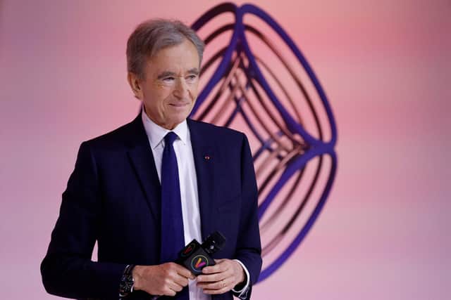 World's top luxury group LVMH head Bernard Arnault attends the LVMH Innovation Awards on the sidelines of the Vivatech technology startups and innovation fair in Paris, on June 15, 2023. (Photo by LUDOVIC MARIN / AFP) (Photo by LUDOVIC MARIN/AFP via Getty Images)