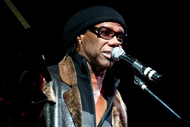 Musician Nile Rodgers speaks at the Creation Benefit Concert supporting Building With Books on  December 6, 2005 in New York City.  (Andrew H. Walker/Getty Images)