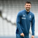 Mark Wood during a nets session at Lord’s ahead of second Ashes Test match
