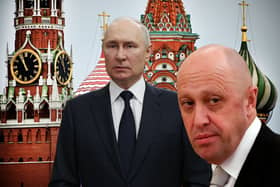 An attempted rebellion on Moscow, led by Yevgeny Prigozhin (front), has left Putin's grip on power in Russia in a weaker position than ever before. (Credit: Getty Images/NationalWorld)