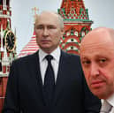 An attempted rebellion on Moscow, led by Yevgeny Prigozhin (front), has left Putin's grip on power in Russia in a weaker position than ever before. (Credit: Getty Images/NationalWorld)