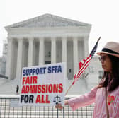 Anti-affirmative action campaigners were celebrating after the US Supreme Court overturned a decades long race-based admissions rule for educational institutions. (Credit: Getty Images)