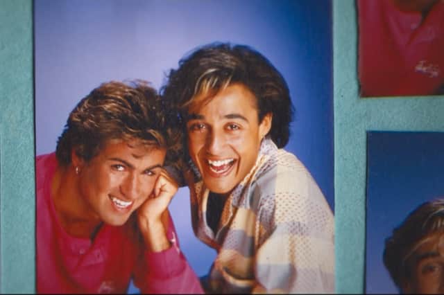 George Michael and Andrew Ridgeley in Wham! (Credit: Netflix)