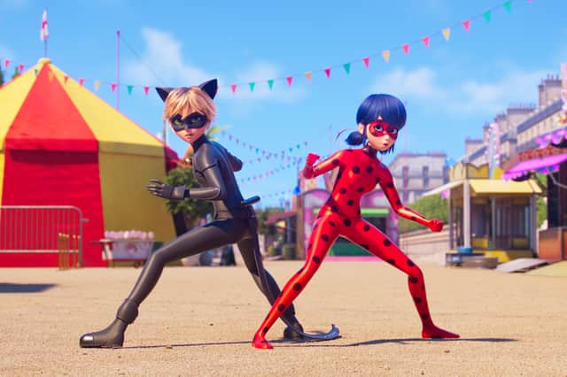 Cat Noir and Lady Bug in Miraculous: Ladybug & Cat Noir, The Movie (Credit: Netflix)