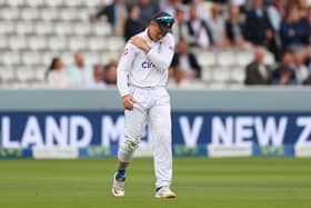 Ollie Pope leaves the field during England’s second Test against Australia at Lord’s
