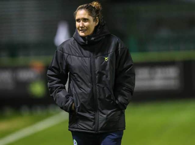 Hannah Dingley is the caretaker boss of Forest Green Rovers following the departure of head coach Duncan Ferguson (Photo: FGR)