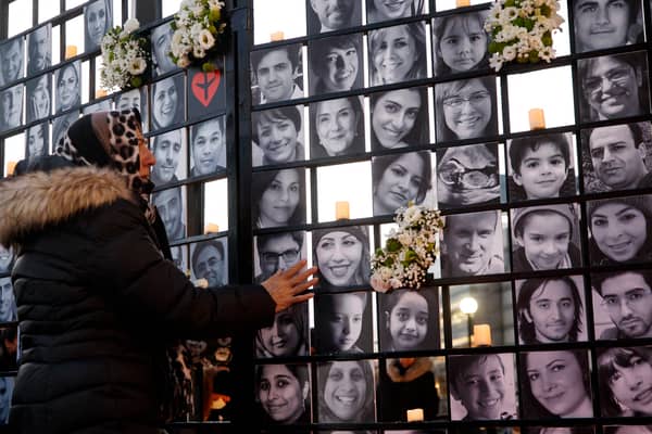 The UK, Canada, Sweden and Ukraine are urging the UN's highest court to rule against Iran over the downing of Ukraine International Airlines Flight PS752 on January 8 2020, which killed all 176 passengers and crew onboard. (Credit: AFP via Getty Images)