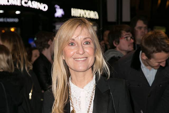 Fiona Phillips arrives for Duncan Macmillan's new play, 'People, Places & Things' at The National Theatre on March 23, 2016 in London, England. (Photo by John Phillips/Getty Images)