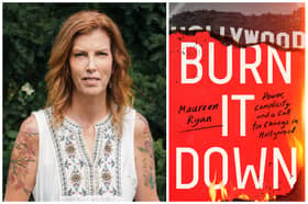 L-R: Mo Ryan, pictured outdoors; the front cover of Burn It Down (Credit: RoGina Williams-Montgomery; Harper Collins)