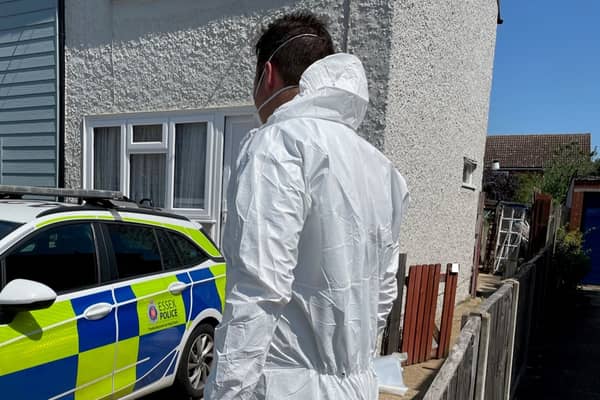 Police at the Baxter home in Colchester. Picture: Essex Police/PA Wire