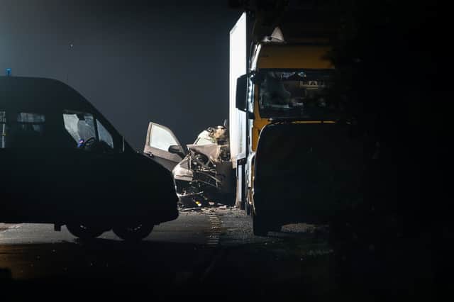Scene of the fatal crash near Stonehenge. Picture: Daniel Jae Webb / SWNS