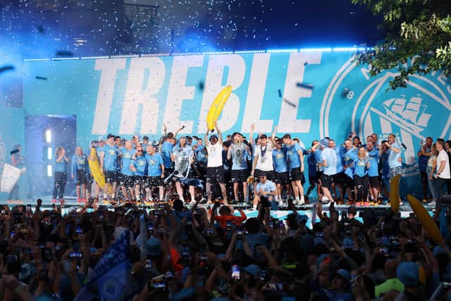 Man City lifted the treble last season. (Getty Images)