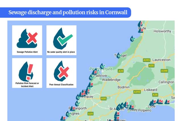 The public are advised not to swim at these locations when there is a sewage alert issued. (Photo: NationalWorld/Mark Hall/Surfers Against Sewage) 
