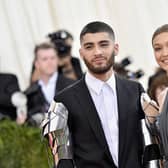 NEW YORK, NY - MAY 02:  Zayn Malik (L) and Gigi Hadid attend the "Manus x Machina: Fashion In An Age Of Technology" Costume Institute Gala at Metropolitan Museum of Art on May 2, 2016 in New York City.  (Photo by Mike Coppola/Getty Images for People.com)