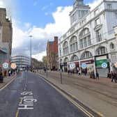 The joint second-highest number of reports of antisocial behaviour in Sheffield in May 2023 were made in connection with incidents that took place on or near High Street, Sheffield city centre, with 7