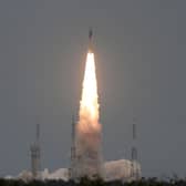 ISRO's Chandrayaan-2 launches at the Satish Dhawan Space Centre on 22 July 2019 (Photo: ARUN SANKAR/AFP via Getty Images)