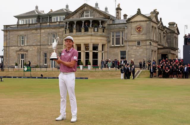 Cameron Smith with the Claret Jug at St Andrews 2022