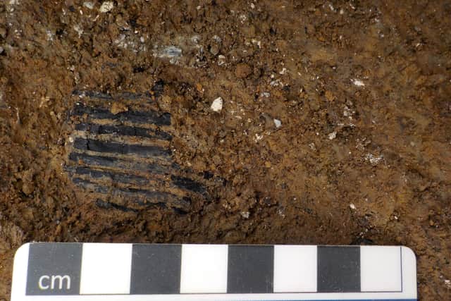 Bronze Age Comb in situ © Red River Archaeology Group