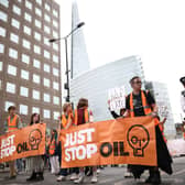 Just Stop Oil on a slow march in central London last month
