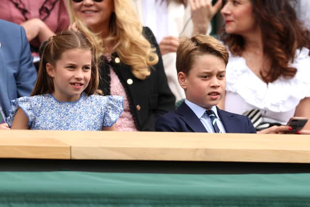 Princess Charlotte and Prince George was in attendance at the Wimbledon 2023 final - Credit: Getty