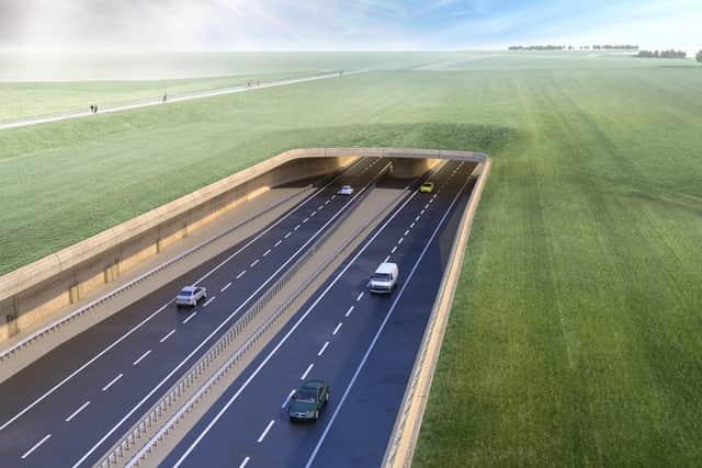 The road tunnel project involves overhauling eight miles of the A303 and has been backed by Wiltshire Council. (Photo: National Highways) 