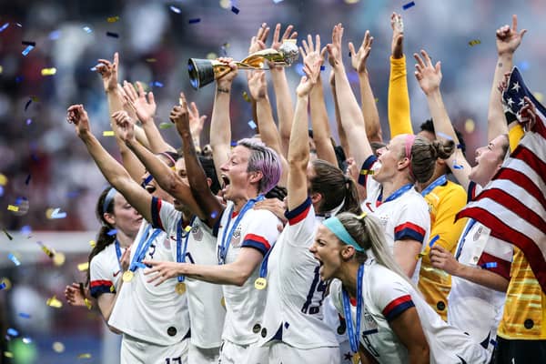 USA celebrate their 2019 World Cup title ahead of Opening Ceremony in Australia