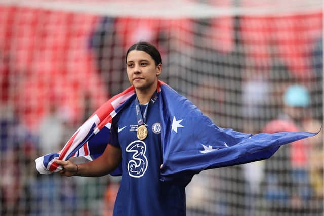 Sam Kerr currently plays her football at Chelsea. (Getty Images)