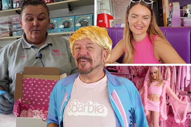 Barbie-mania has hit the UK and fans, such as those pictured, are living in a Barbie world. Credit: SWNS (bottom right) and NationalWorld (all others).