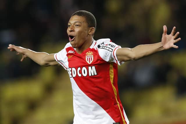 As a teenager, Mbappe began his senior career at AS Monaco. (Credit: FP via Getty Images)