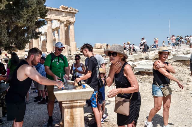 Temperatures have continued to soar in Greece with popular tourist spots such as the Acropolis forced to close. (Credit: Getty Images)