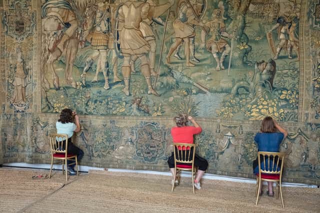 Restoration works on the tapestries