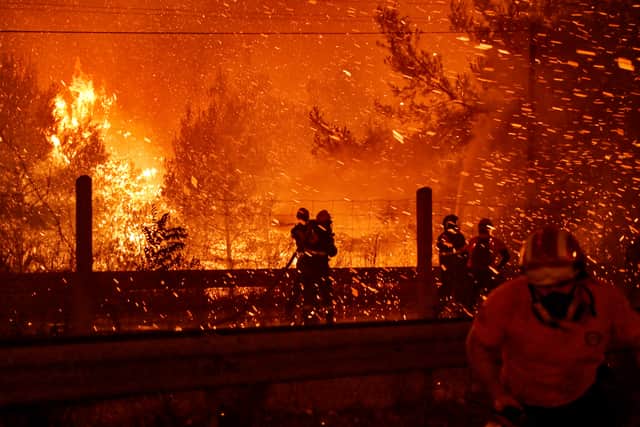 Evacuations started in Corfu from Sunday (23 July) due to the Greece wildfires - Credit: Getty