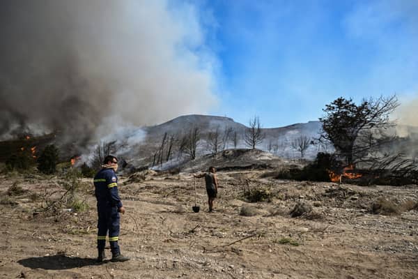 Wildfires have ripped through the countryside of Greek islands - but have Kefalonia or Zante been affected? (Credit: AFP via Getty Images)