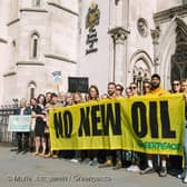 Greenpeace and Uplift are in the High Court in a legal battle over the government's decision to greenlight a new oil and gas licensing round (Photo: Marie Jacquemin/Greenpeace)