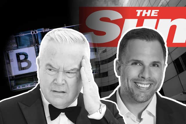 The Culture, Media and Sport Select Committee has requested information from the Sun and the BBC about Huw Edwards and Dan Wootton. Credit: Getty/Adobe/Mark Hall