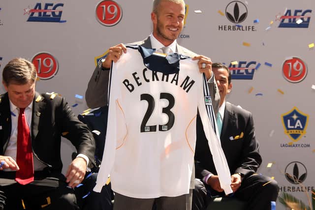 David Beckham signing for LA Galaxy in 2007 (Getty)