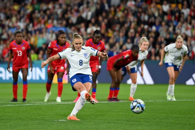 Georgia Stanway got England off to a winning start with a match-winning penalty against Haiti. (Getty Images)
