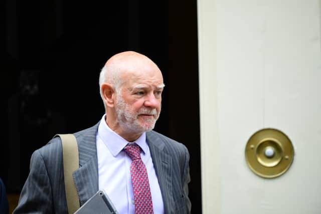 Chairman of the Royal Bank of Scotland, Sir Howard Davies leaves after a meeting at 11 Downing Street on September 2, 2019 in London, England. (Photo by Leon Neal/Getty Images)