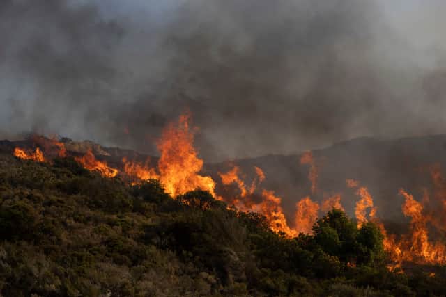 A blaze rages outside the village of Vati in Greece (Photo: Getty Images)
