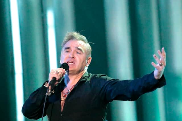 English singer Morrissey performs during the Nobel Peace Prize concert in Oslo, Norway on December 11, 2013. (Photo:  DANIEL SANNUM LAUTEN/AFP via Getty Images)
