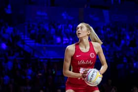 Helen Housby of England at the Netball World Cup 2019 in Liverpool (Photo: Emma Simpson/Getty Images)