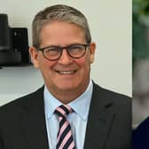 Peter Flavel (L) has resigned as CEO of Coutts over the handling of Nigel Farage’s (R) bank account closure. Credit: PA