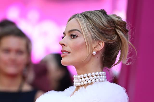 Margot Robbie attends the "Barbie" European Premiere at Cineworld Leicester Square on July 12, 2023 in London, England. (Photo by Gareth Cattermole/Getty Images)