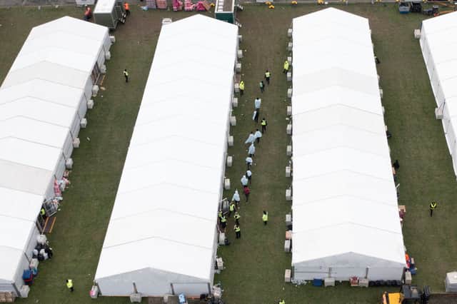 Tents have previously been used at Manston migrant processing centre in Kent. Credit: Dan Kitwood/Getty Images