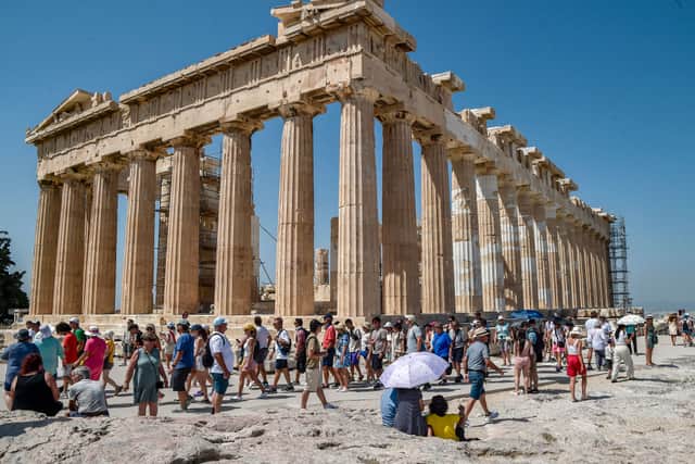 It is against the law to wear high heels when visiting ancient sites in Greece (Photo: Getty Images)